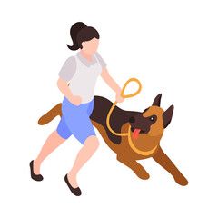 Running With Dog Composition