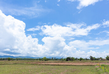 outdoor clear fresh blue sky on sunny day