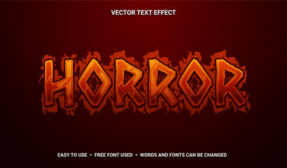 Horror Editable Vector Text Effect