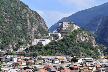 The castle of Bard, a beautiful stronghold that blocked the passage at the beginning of the Aoasta...