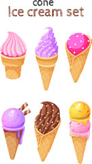 Ice cream isolated vector icon. line, solid food design element. Ice-cream vector icon. food design element. Ice cream.