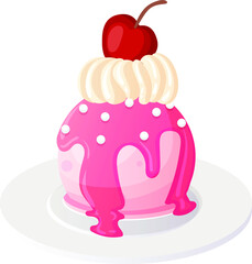 Ice cream isolated vector icon. line, solid food design element. Ice-cream vector icon. food design element. Ice cream.