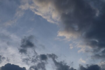 Fototapeta na wymiar View of black and white clouds.
