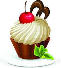 Ice cream isolated vector icon. line, solid food design element. Ice-cream vector icon. food design element. Ice cream.