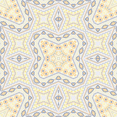 Spanish seamless ornament vector design. Vintage geometric texture. Carpet print in ethnic style.