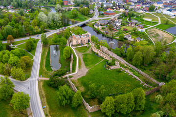 Dobele castle ruins (XIV) on XVI century, Dobele, Latvia