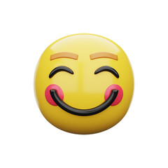 Fototapeta premium 3d emoji Smiling Face