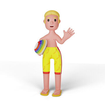 3d character people summer
