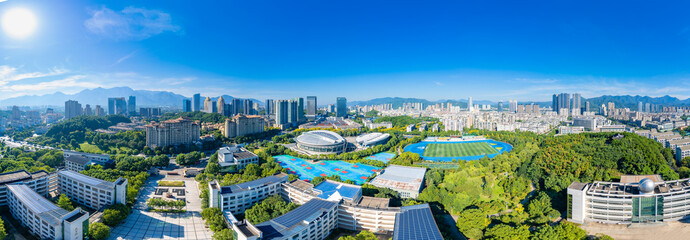 Urban environment of Tonglu County Gymnasium, Zhejiang province, China