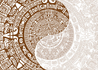 Original design for Maya calendar. Images of characters of ancient American Indians.The Aztecs, Mayans, Incas.
Mayan calendar.
