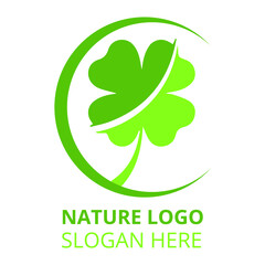 Nature leaves logo design templates