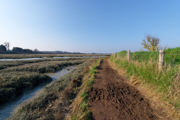 Coastal path in the Orne rivr estuary