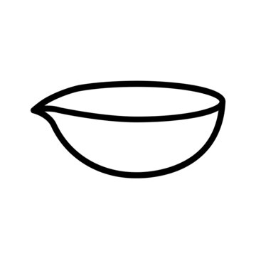 Black line icon for Evaporating dish 