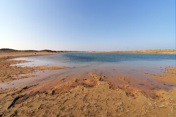 Estuary of the Orne river in Normandy coast