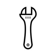 Black line icon for Monkey Wrench 