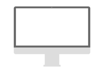 Computer display monitor empty screen mockup