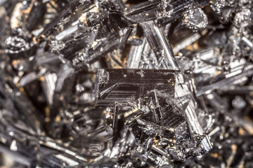 Tourmaline black crystals. Gems. Mineral crystals in the natural environment. Texture of precious...