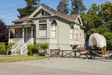 Small Victorian house at San Jose history Museum