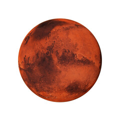 Realistic Planet Mars on white isolated background. Elements of this image furnished by NASA. 3d rendering. © Игорь Жуков