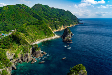 雲見浅間神社展望デッキからの風景