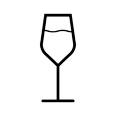 Black line for Wine Glass Icon