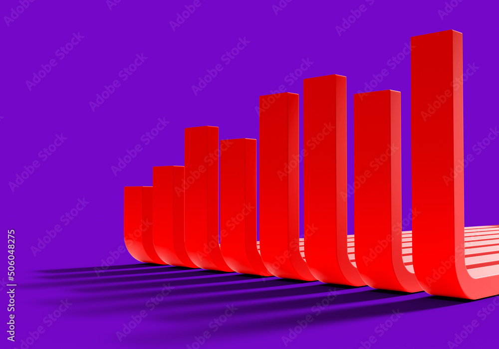 Aufkleber business concept. metaphor of falling indicators. reduction of indicators to minimum. business chart