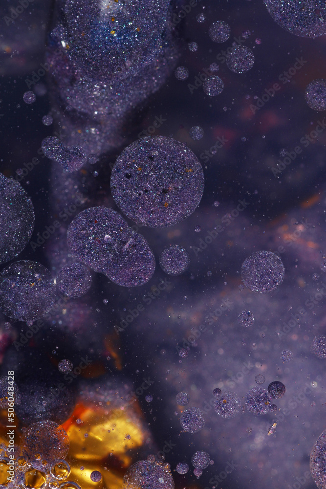 Canvas Prints macro texture of oil,water and soap