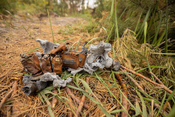 War in Ukraine broken military equipment of the invaders