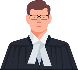Lawyer illustration, The judge justice, Be kind to lawyers day.
