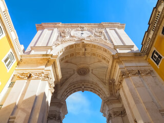 Fototapeta premium Arco da Rua Augusta at Comercio square in Lisbon in Portugal