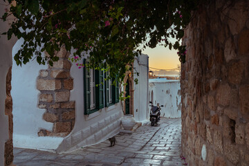 A quiet morning on the streets of Lindos, Rhodes
