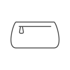 Cosmetic bag line outline icon