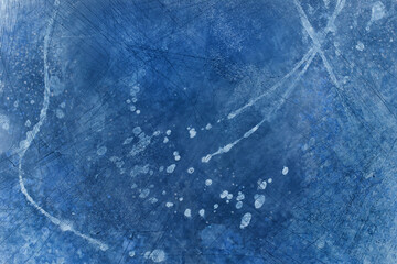 Blue wall background with abstract spots. Beautiful pearly texture, abstract wall surface background, vintage surface texture with copy space, unusual spotty surface.