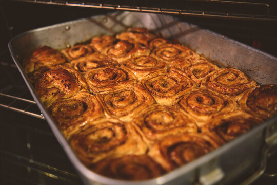 Cinnamon rolls with cheese baked and ready to eat. Golfeados typical dessert in Venezuela.