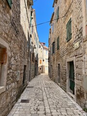 Fototapeta na wymiar Street in the historic town of Stari Grad on the island of Hvar in Croatia