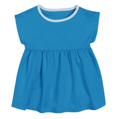 This Cute Baby Shortsleeve Dress Mockup In Brilliant Blue Color, is a simple blank template and prepared to use..