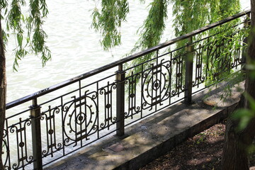 Beautiful forged lattice near the river