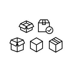 Box Icon Set Vector Symbol Design Illustration