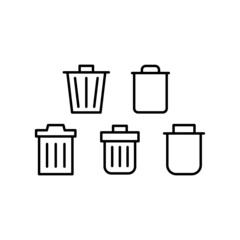 Delete Icon Set Vector Symbol Design Illustration