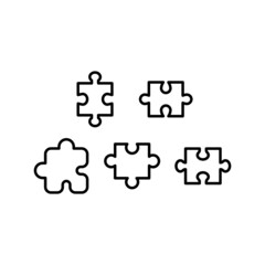 Fototapeta premium Puzzle Icon Set Vector Symbol Design Illustration