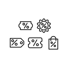 Sale Icon Set Vector Symbol Design Illustration