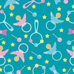 vector baby stuff seamless pattern