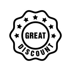 Black line icon for Great Discount