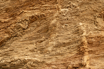 Layers of limestone near the Mediterranean Sea