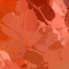 grunge brush strokes. abstract brush strokes acrylic paint. Brown, orange and beige Abstract Art Painting.
