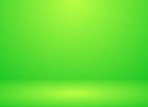 Vector illustration empty green studio background. Luxury green abstract background for product display. Empty studio room with spotlight effect backdrop. 
