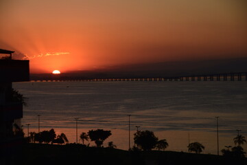 sunset over the sea