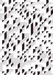Implementation of Edward Zajec’s “Il Cubo” from 1971. Essentially a Truchet tile set of 8 tiles and rules for placement art illustration