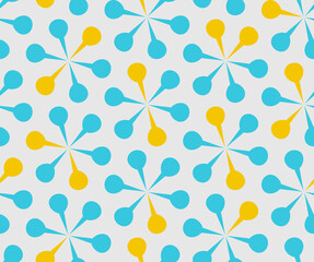 japanese style cute pattern blue yellow white