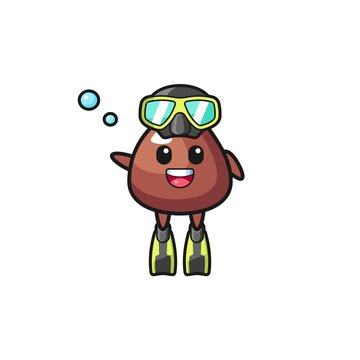the choco chip diver cartoon character
